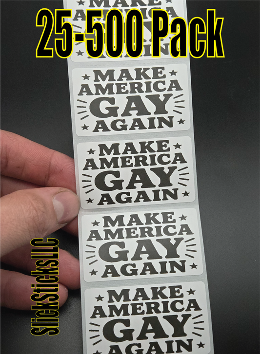 "MAKE AMERICA GAY AGAIN"  25-500pcs stickers  bulk decals pro lgbt usa pride