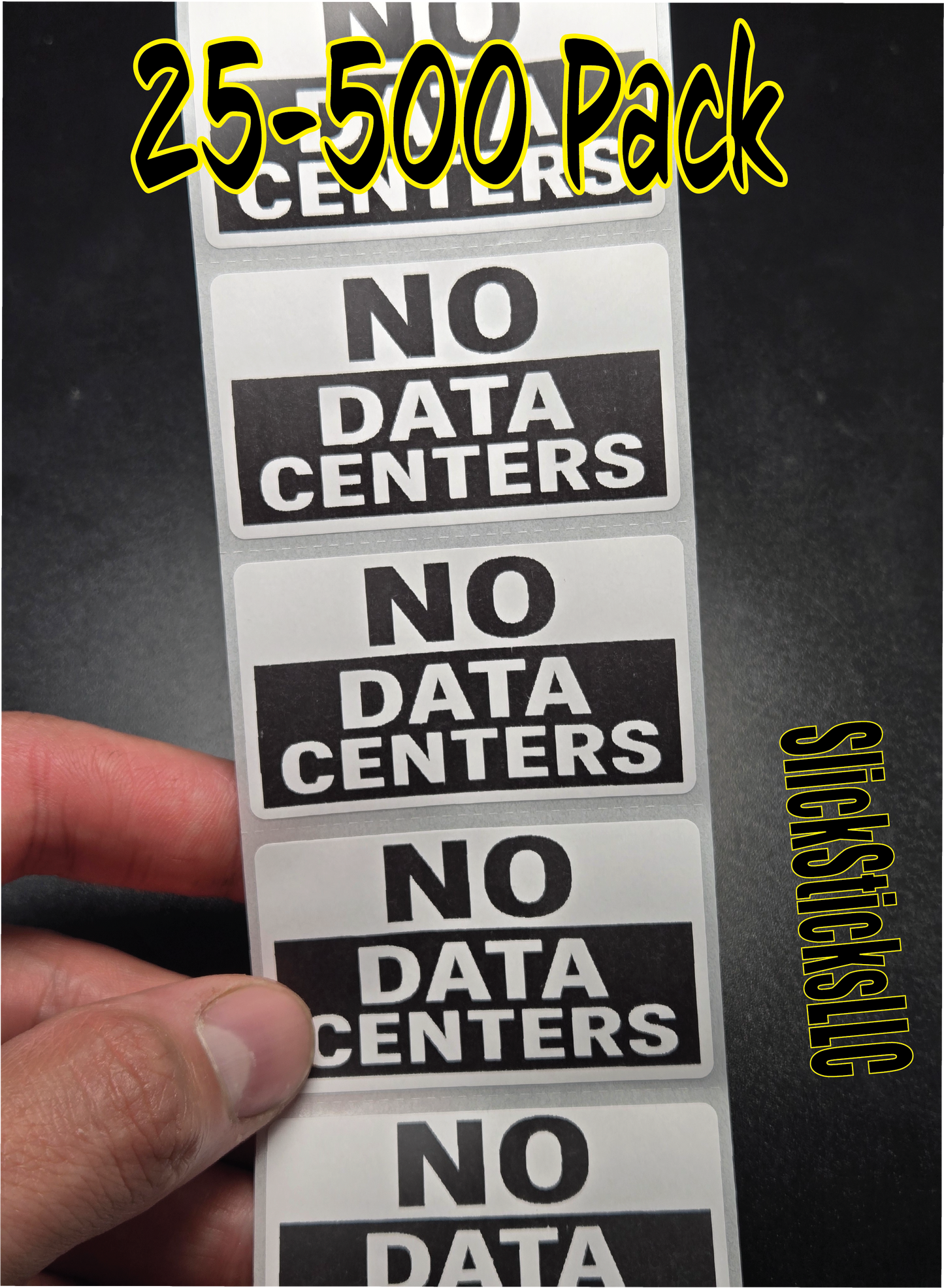 NO DATA CENTERS stickers  25-500 bulk pack decals stop anti vote keep out