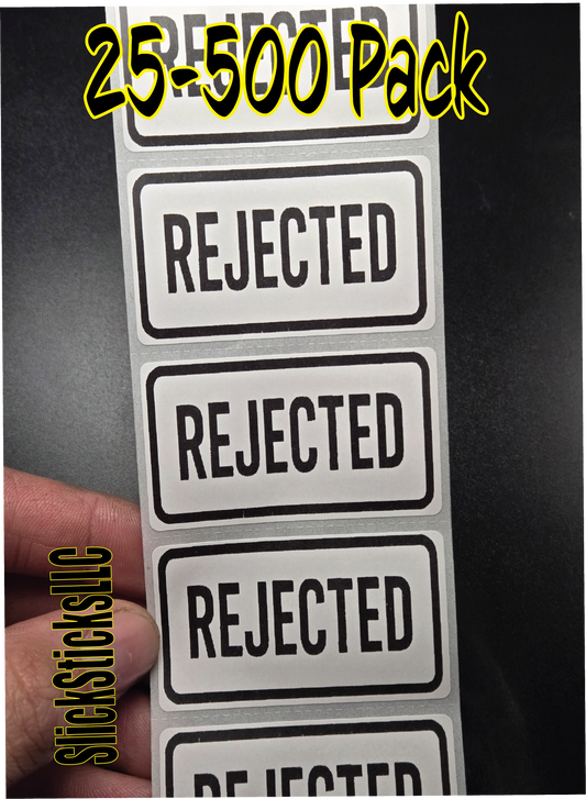 REJECTED 25-500PCS Labels Stickers decals bulk lot