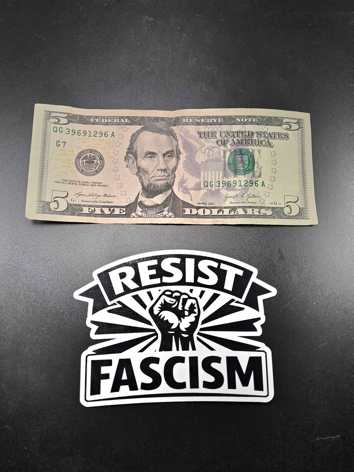 RESIST FASCISM Stickers 3 Pack | Indoor Decals| Anti Ice | No Kings anti trump