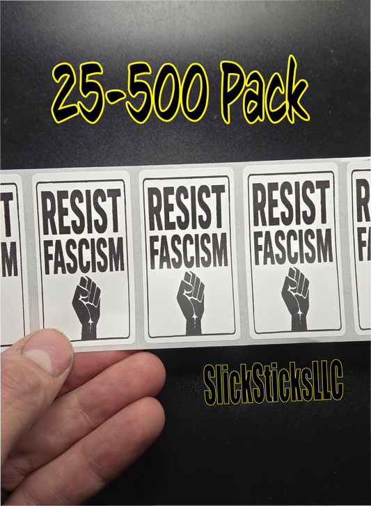 "RESIST FASCISM" stickers  25-500 bulk pack decals anti trump ice no kings