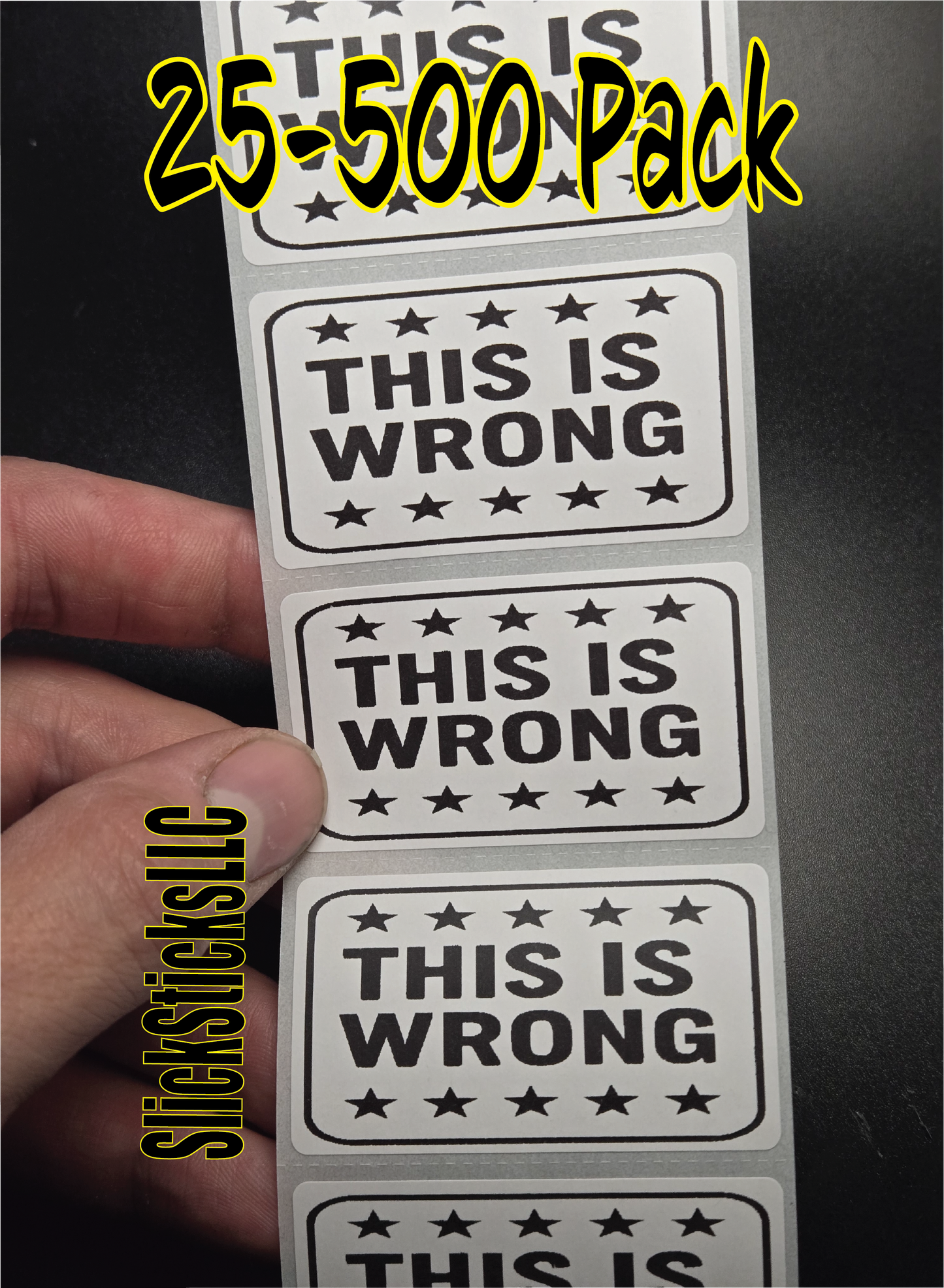 THIS IS WRONG  25-500 bulk pack stickers decal labels stop anti ice troops